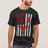 American Flag ER Nurse Emergency Nursing Assistant Tシャツ (正面)