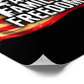 American Flag Faith Family Dom Christian  ポスター (角)