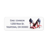 American Flag Fashion Pumps ラベル (正面)