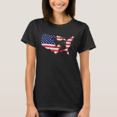 American Flag Ferret for Ferret  and Owners Tシャツ (正面)