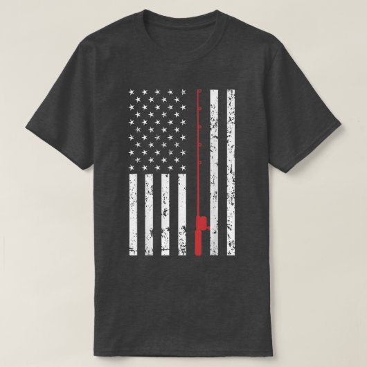 American Flag FishingVintage Fishing72  Tシャツ (デザイン正面)
