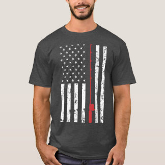 American Flag FishingVintage Fishing72  Tシャツ