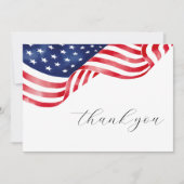 American Flag Funeral Thank You Cards サンキューカード (正面)