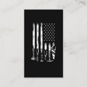 American Flag Garage Tools Proud Carpenter USA 名刺 (正面)
