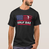 American Flag Glof Dad Father's Day Tシャツ (正面)