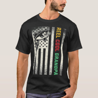American Flag Grandpa Bass Fishing Gift Unique Fis Tシャツ