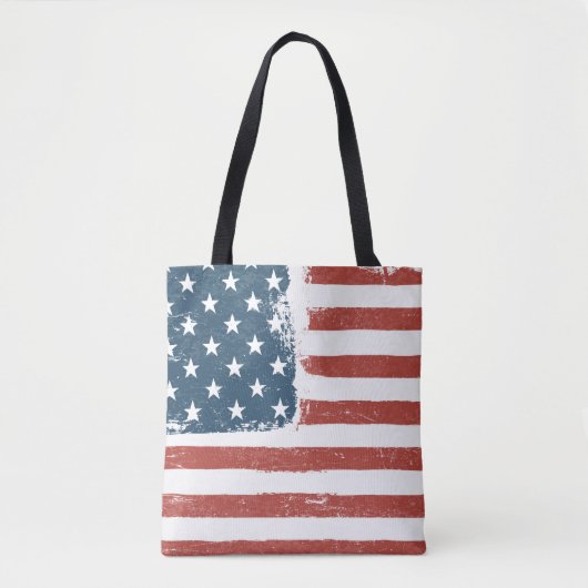 American Flag Grunge Background. Raster version. H トートバッグ (正面)