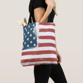 American Flag Grunge Background. Raster version. H トートバッグ (クローズアップ)