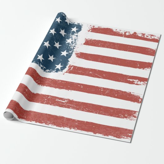 American Flag Grunge Background. Raster version. H ラッピングペーパー (アンロールド)