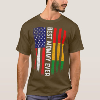 American Flag & Guinea Flag Best Mommy Ever Tシャツ