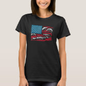 American Flag Guns Riffles Bullets US Flag Weapon  Tシャツ (正面)