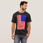 American Flag Ham Radio  90s Radio Connectivity Tシャツ (正面フル)