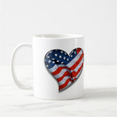 American Flag Heart コーヒーマグカップ (左)
