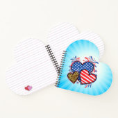 American Flag Heart Leopard Sublimation-64210 ノートブック (内部)