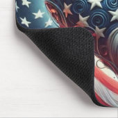 American Flag Heart Mouse Pad – Patriotic Desktop マウスパッド (コーナー)