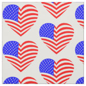 american flag heart usa patriotic ファブリック (見本)