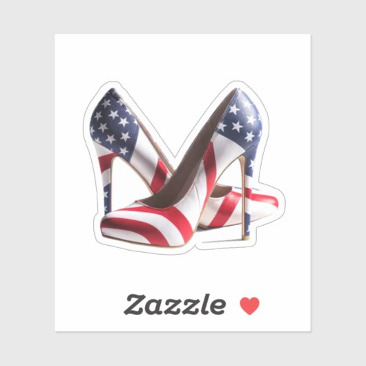 American Flag High Heel Shoes シール (シート)