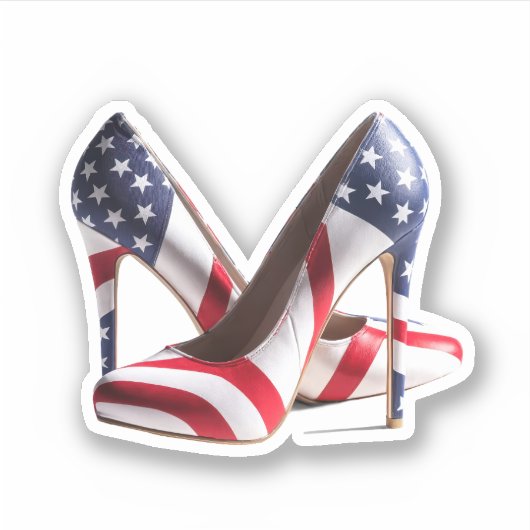 American Flag High Heel Shoes シール (正面)