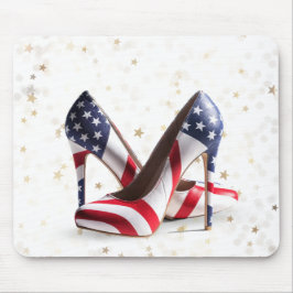 American Flag High Heel Shoes マウスパッド