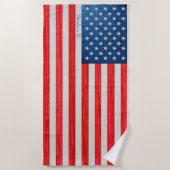  American Flag Horizontal Orientation ビーチタオル (正面)