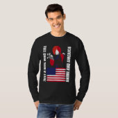 American Flag - Just a Girl who Like Anime and Ame Tシャツ (正面フル)