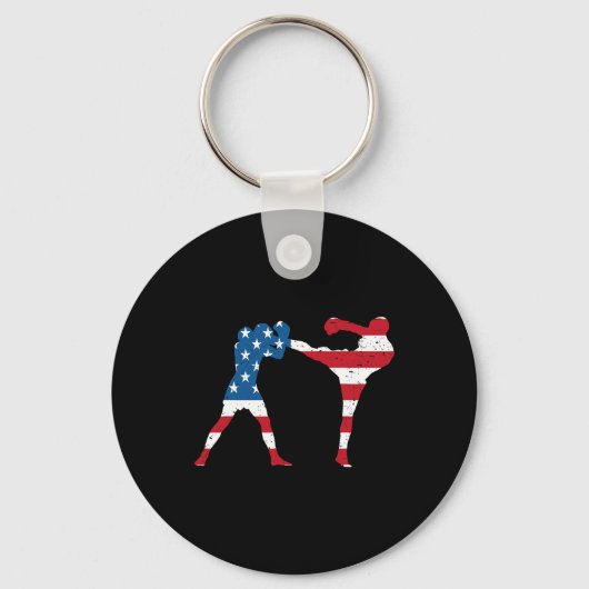 American Flag Kickboxing  キーホルダー (正面)