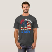 American Flag Lawn Mowing 4th Of July Lawn Mower Tシャツ (正面フル)