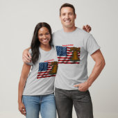 American Flag & Liberty Bell Independence Day URM Tシャツ (ユニセックス)