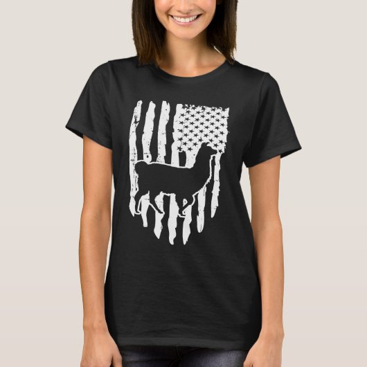 American Flag Llama Tシャツ (正面)