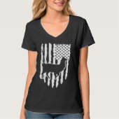 American Flag Llama Tシャツ (正面)