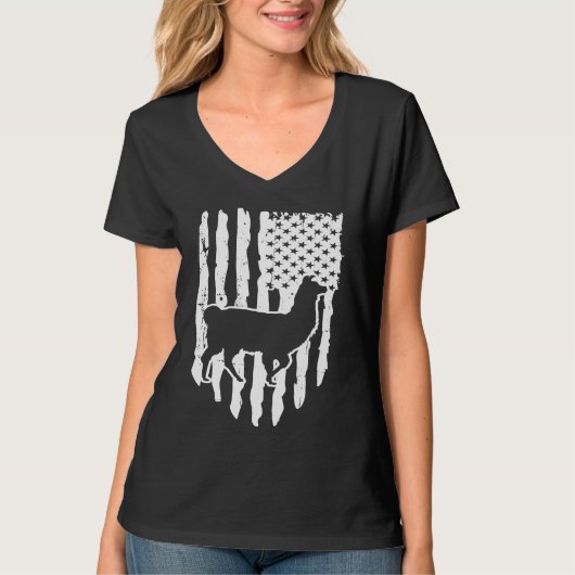 American Flag Llama Tシャツ (正面)
