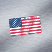 American Flag Magnetic Business Card Template マグネット名刺 (インサイチュ)