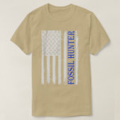 American Flag Megalodon Teeth Shark Fossil Hunter  Tシャツ (デザイン正面)