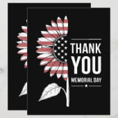 American Flag Memorial Day Sunflower USA (正面/裏面)