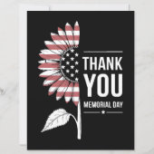 American Flag Memorial Day Sunflower USA (裏面)