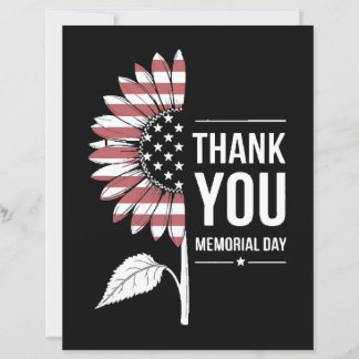 American Flag Memorial Day Sunflower USA