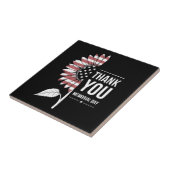 American Flag Memorial Day Sunflower USA タイル (側面)