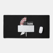 American Flag Memorial Day Sunflower USA デスクマット (キーボード&マウス)