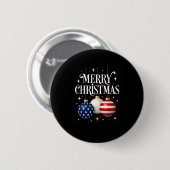American Flag Merry Christmas Tree Baubles Us Patr 缶バッジ (正面&裏面)