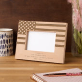 American Flag Military Retirement レーザー彫刻フレーム (左)