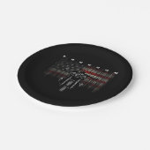 American Flag Motorcycle Freedom ペーパープレート (アングル)