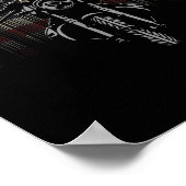 American Flag Motorcycle Freedom ポスター (角)