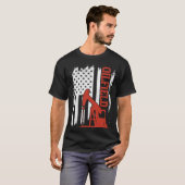 American Flag Oilfield Workers Oil Rig Roughneck Tシャツ (正面フル)