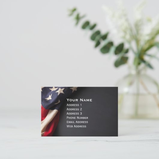 American Flag on a Chalkboard 名刺 (スタンド正面)