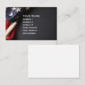 American Flag on a Chalkboard 名刺 (正面/裏面)