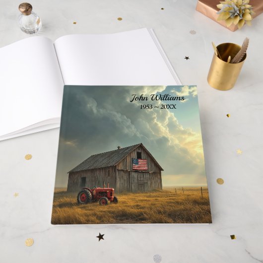 American Flag On a Farm Barn ゲストブック (正面見開き)