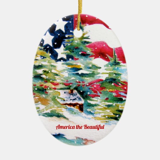 American Flag Ornament セラミックオーナメント (正面)