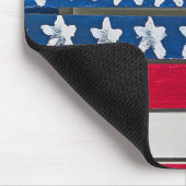 American Flag Painted On Wooden Pallet マウスパッド (コーナー)