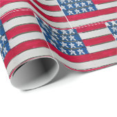 American Flag Painted On Wooden Pallet ラッピングペーパー (ロールコーナー)