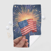 American Flag Patriotic ゴルフタオル (インサイチュ)
